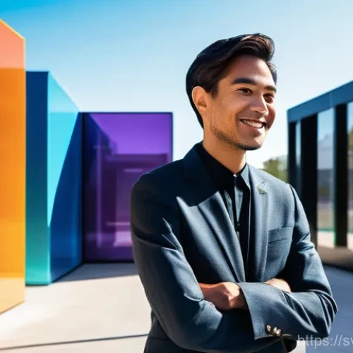 OOCSS의 사례를 통한 실무 적용 - **Prompt 1: The Modular Architect's Vision**
    "A vibrant, high-angle shot of a young, focused arc...