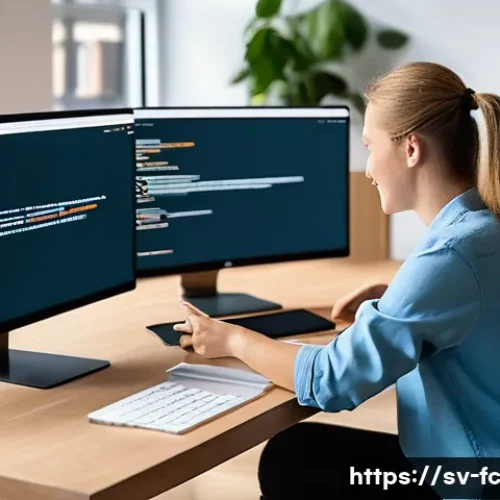 BEM의 확장성과 유연성 - A modern web development workspace showing a Swedish software team collaborating on CSS architecture...