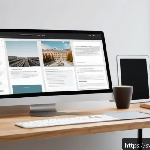 Home 33 OOCSS로 디자인 시스템 구축하기 - A modern web development workspace showcasing a developer’s desk with multiple screens displaying mo...