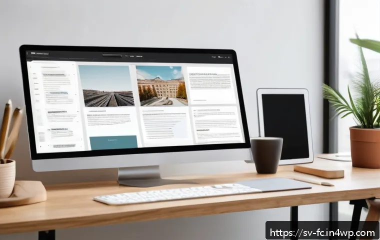 OOCSS로 디자인 시스템 구축하기 - A modern web development workspace showcasing a developer’s desk with multiple screens displaying mo...