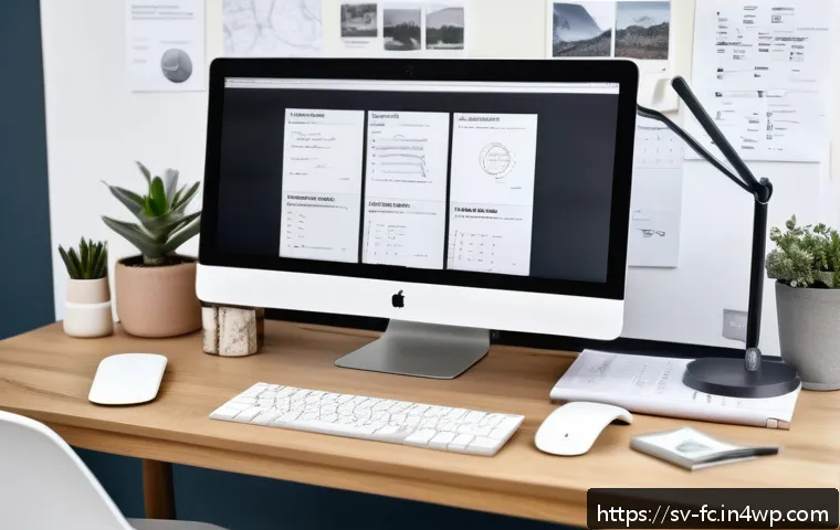 CSS 아키텍처 최적화 전략 - A modern web development workspace showing a computer screen with modular CSS code structured in blo...